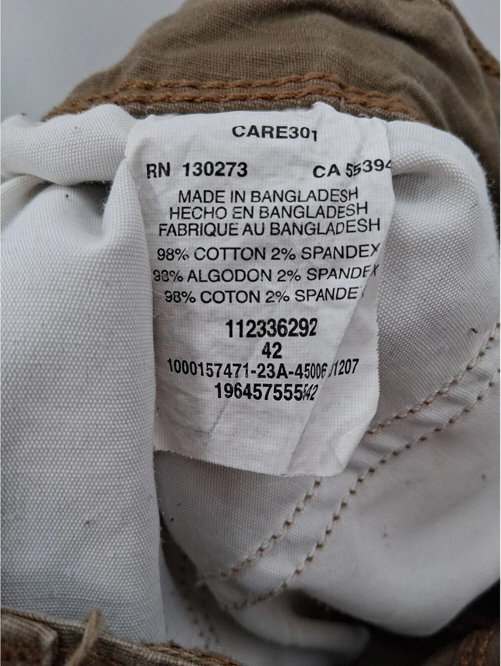 Wrangler Authentic Cargo Shorts Mens 42 Tan Utility Outdoor Hiking Khaki Work